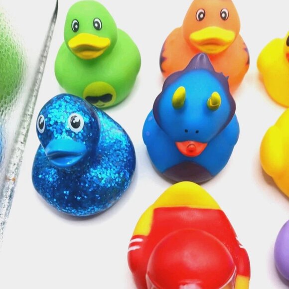 10 Assorted Rubber Duck Duckies 1" To 2" Various Colors + Styles - Picture 2 of 7